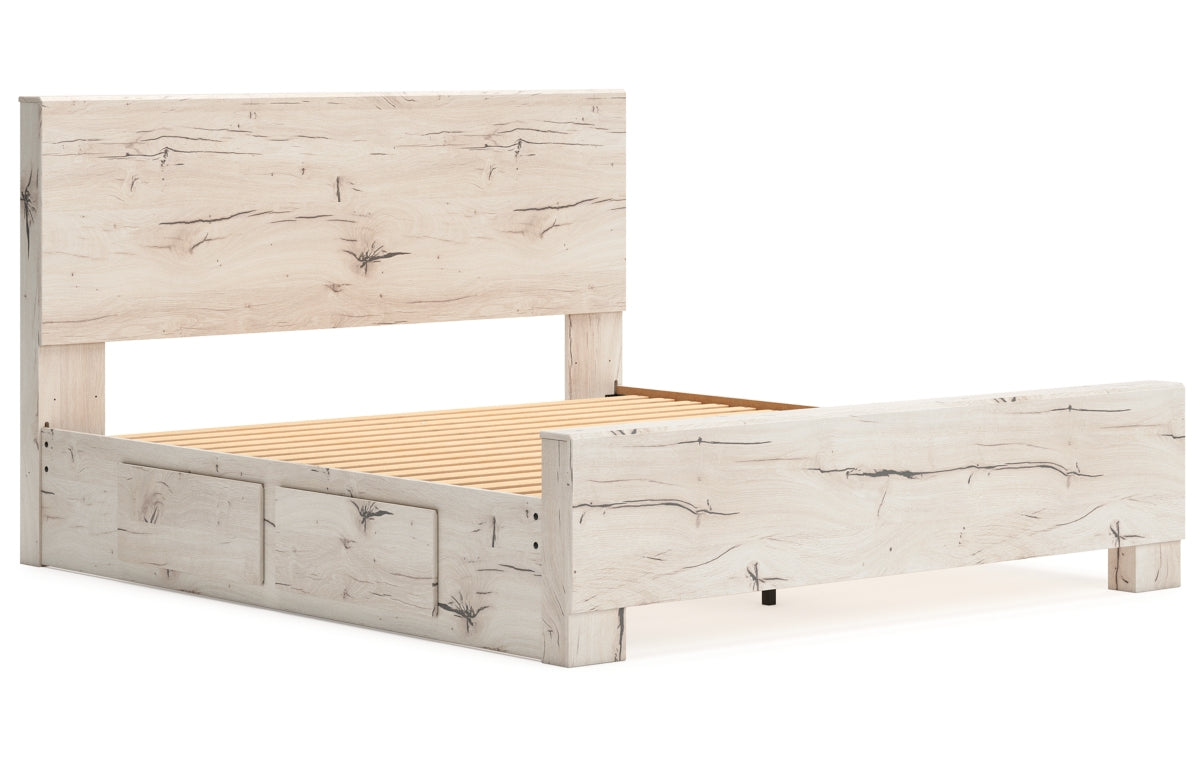 Lawroy King Panel Bed with Storage, Dresser, Mirror and Chest
