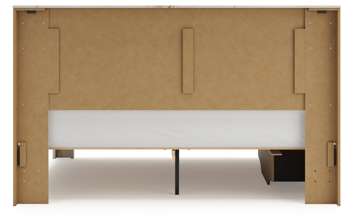 Lawroy King Panel Bed with Mirrored Dresser and Chest