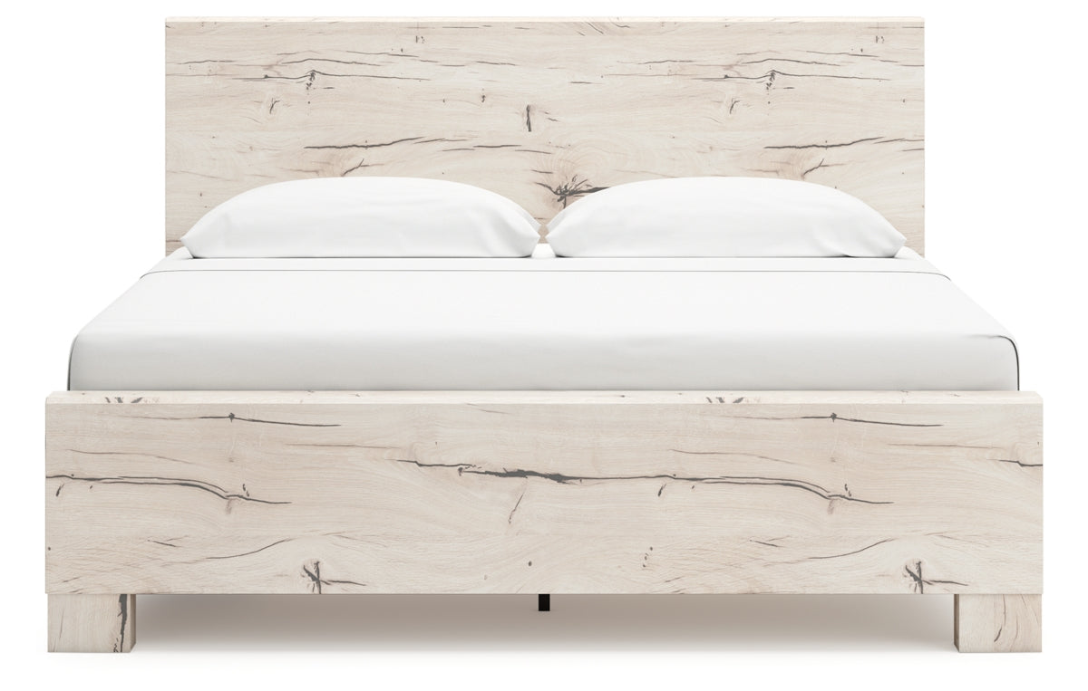 Lawroy King Panel Bed with Mirrored Dresser and Chest