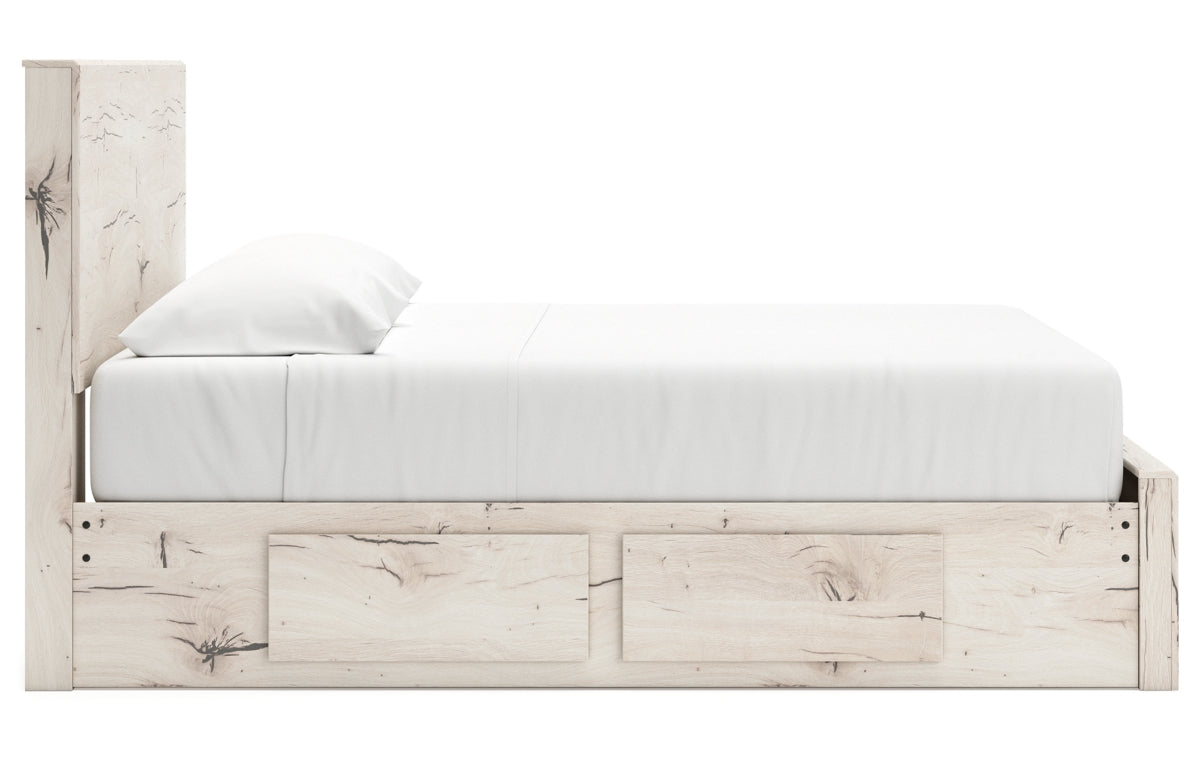 Lawroy King Panel Storage Bed, Dresser, Mirror and Chest