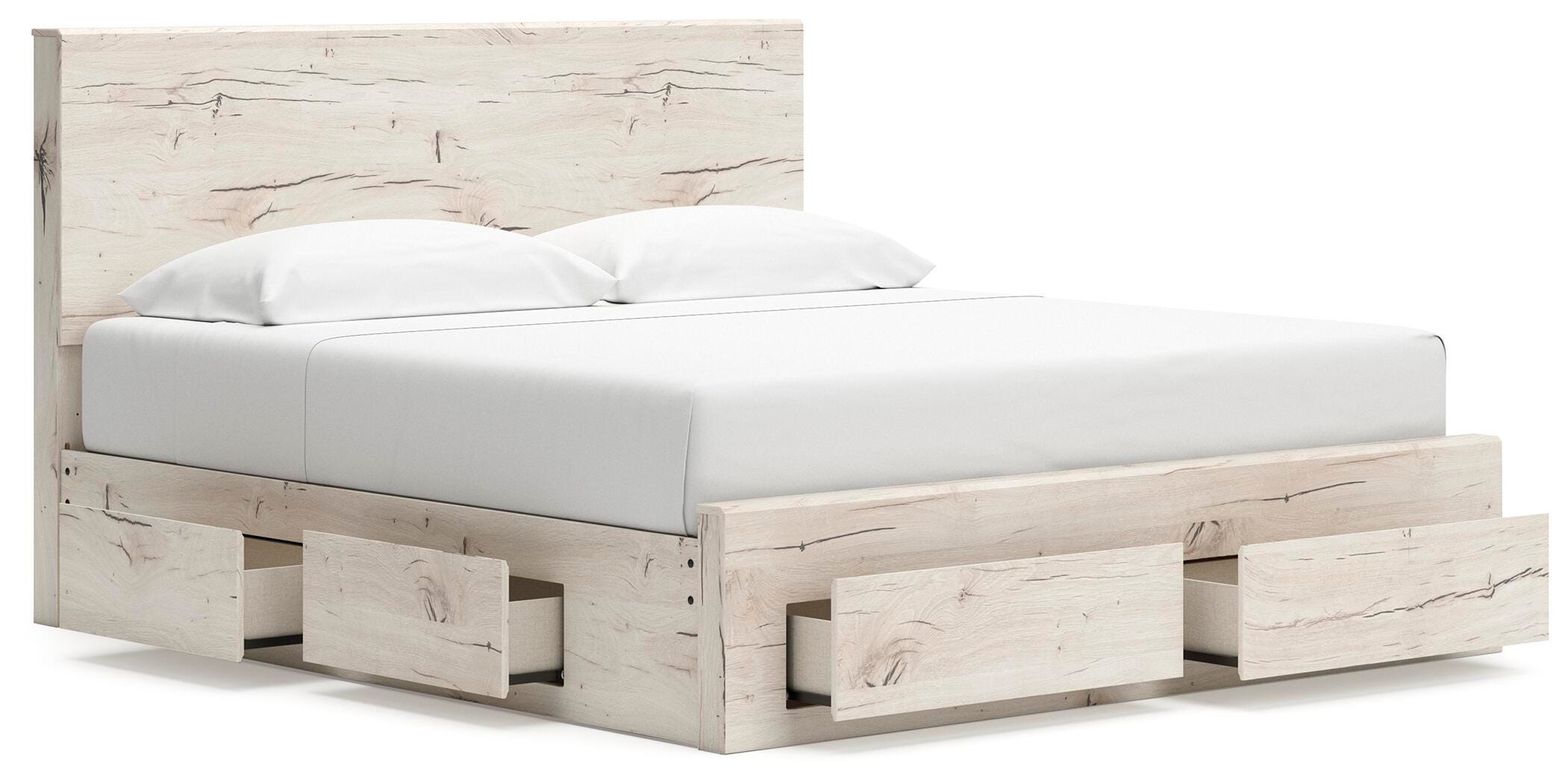 Lawroy King Panel Storage Bed, Dresser, Mirror and Chest