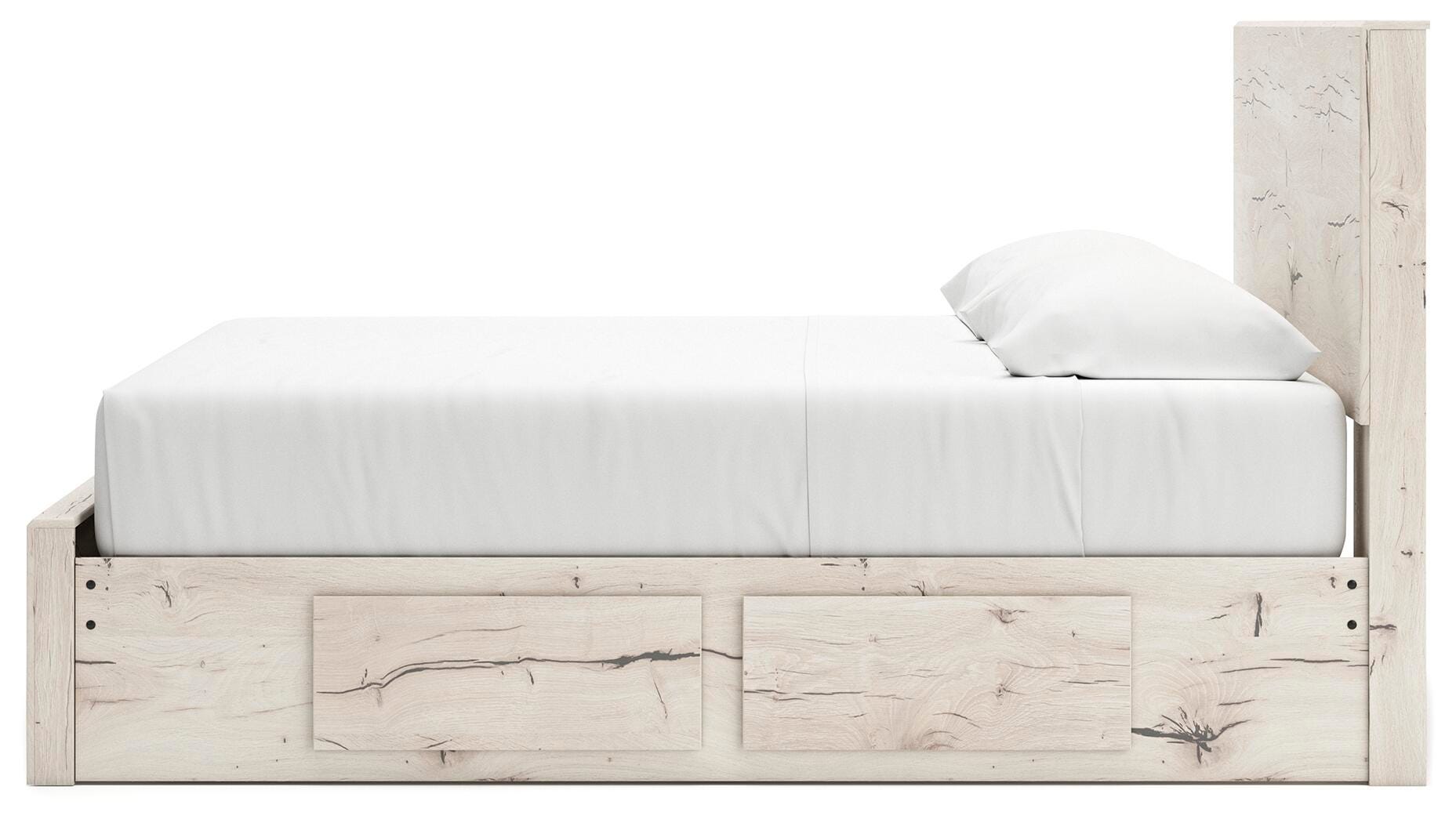 Lawroy King Panel Storage Bed, Dresser, Mirror, Chest and Nightstand
