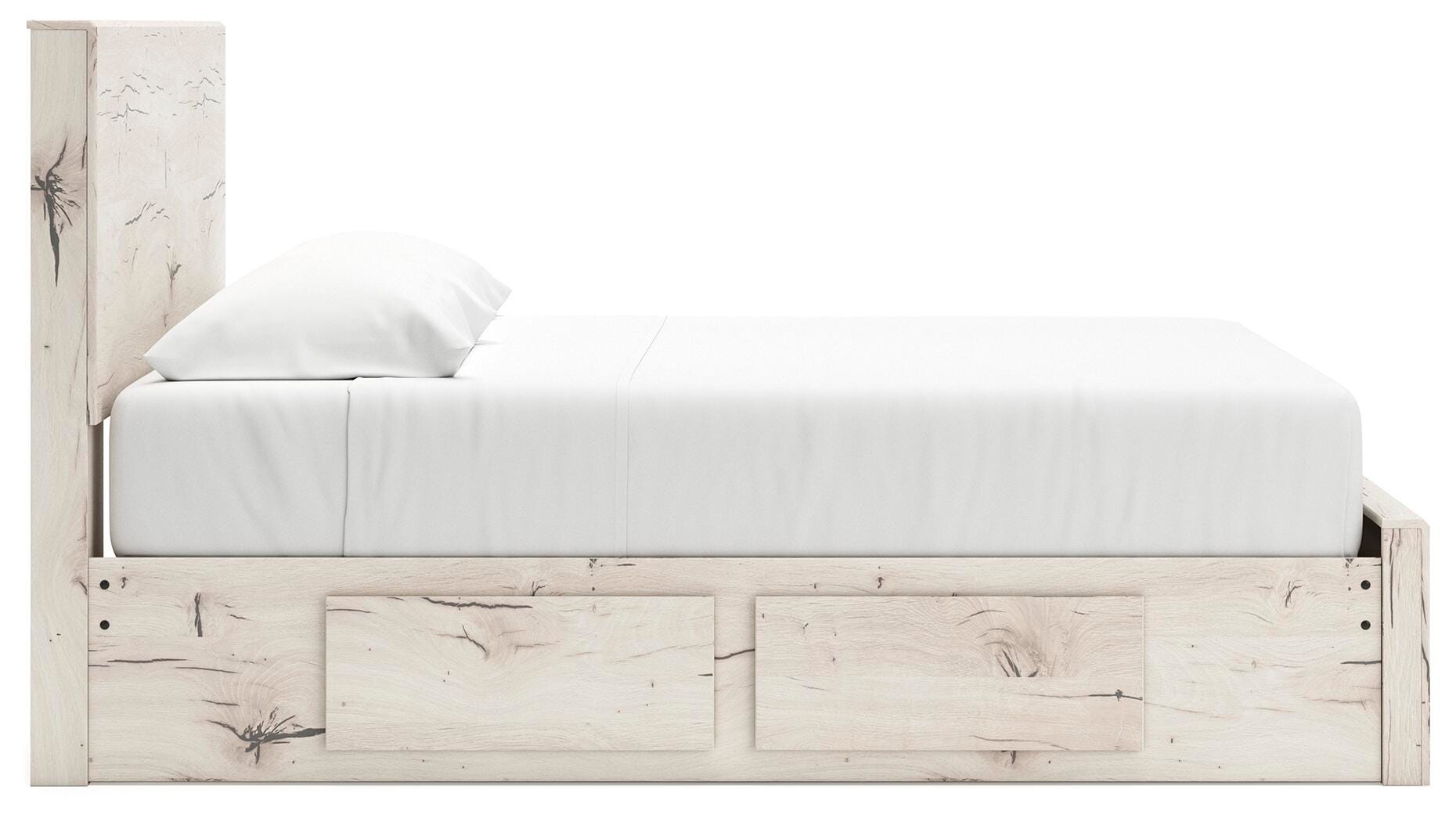 Lawroy King Panel Storage Bed, Dresser, Mirror and Chest