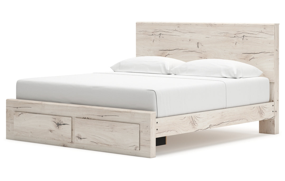 Lawroy King Panel Storage Bed with Mirrored Dresser
