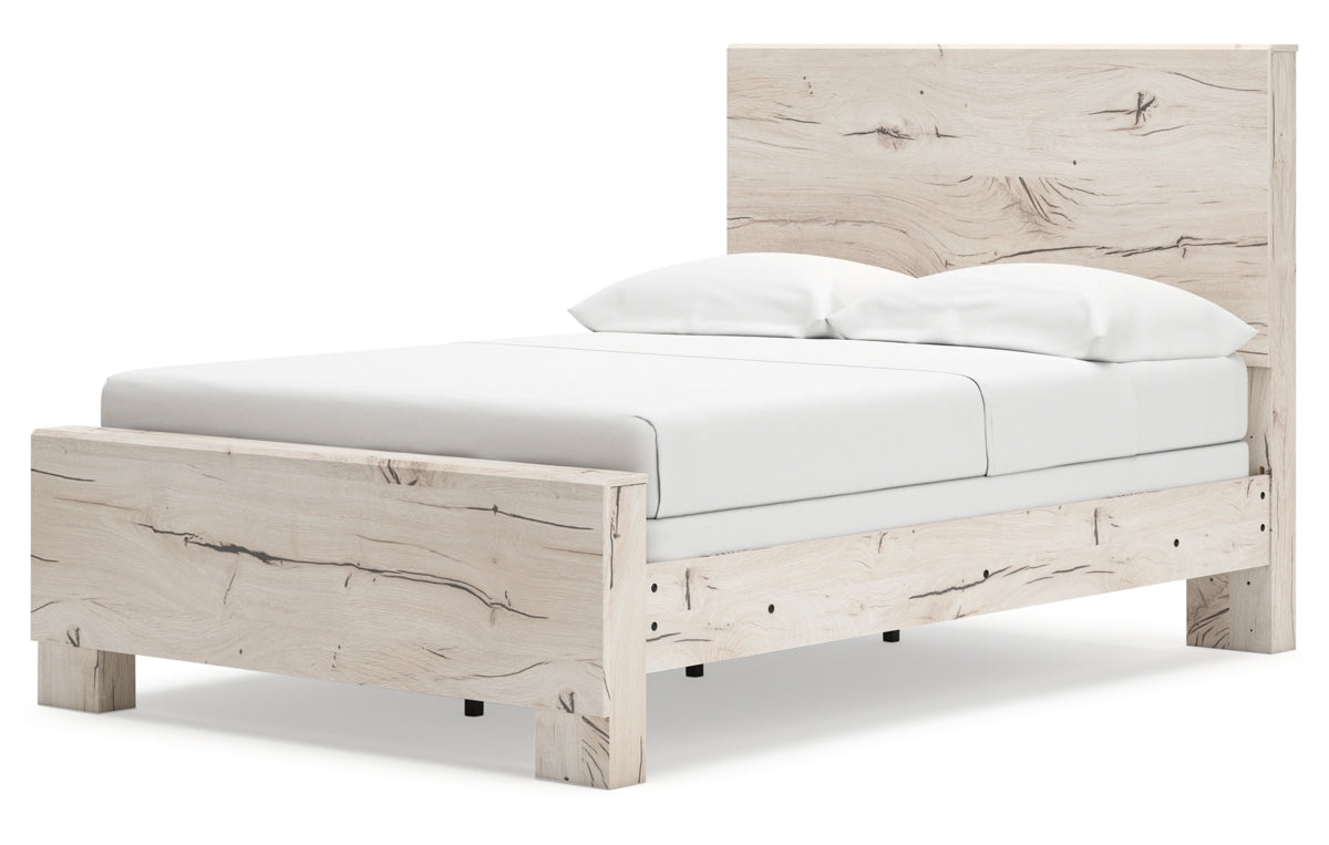 Lawroy Full Panel Bed with Mirrored Dresser, Chest and Nightstand