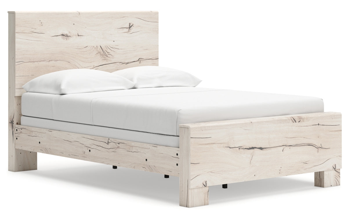 Lawroy Full Panel Bed with Mirrored Dresser, Chest and Nightstand
