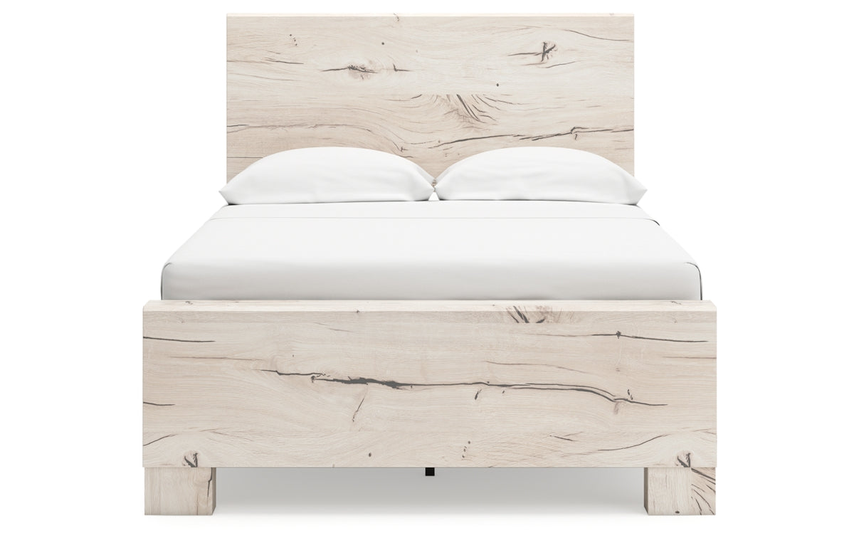 Lawroy Full Panel Bed with Mirrored Dresser, Chest and Nightstand