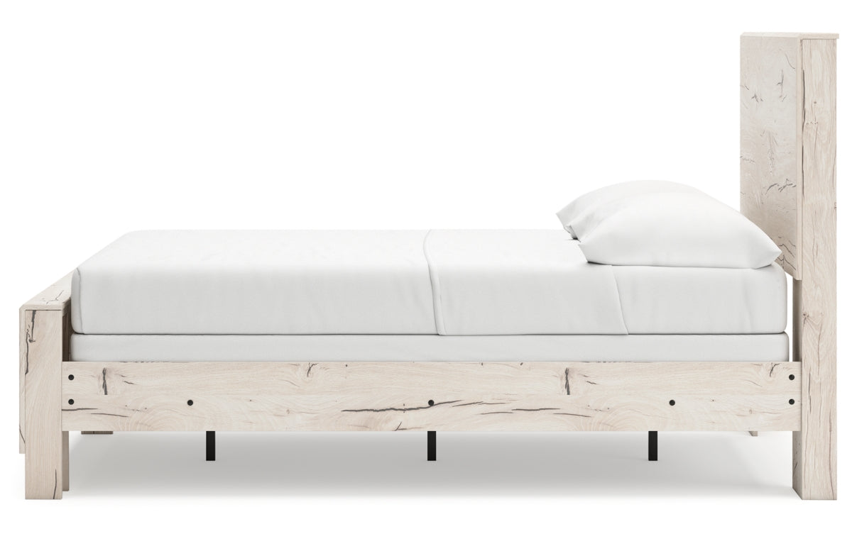 Lawroy Full Panel Bed with Mirrored Dresser, Chest and Nightstand
