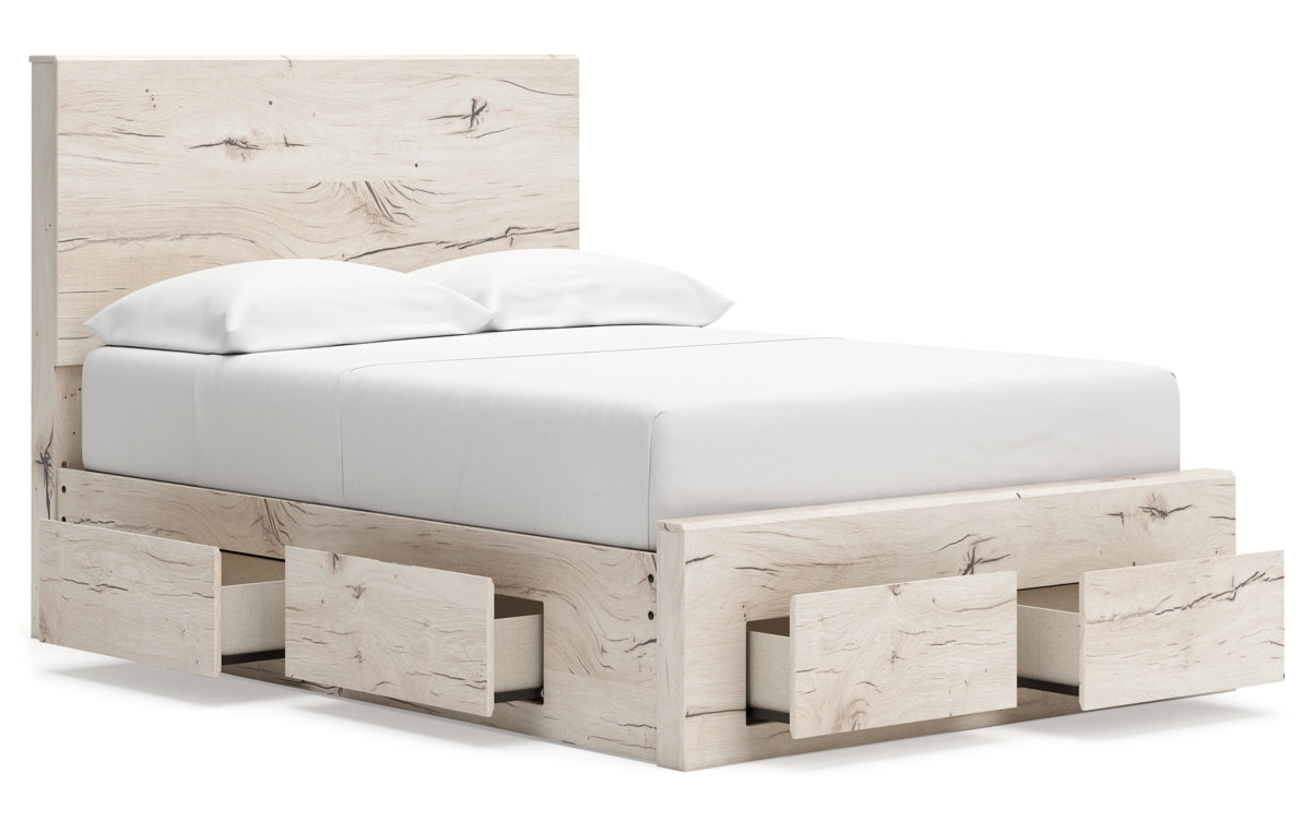 Lawroy Full Panel Storage Bed, Dresser, Mirror and Nightstand