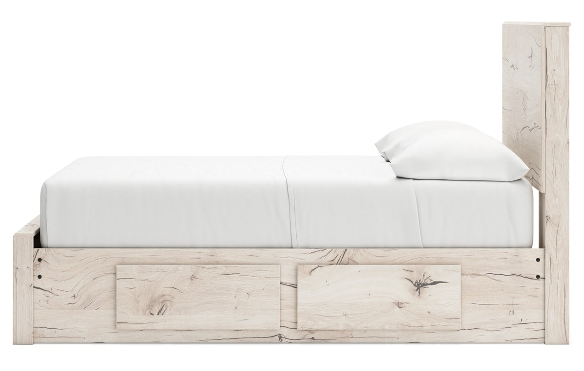 Lawroy Full Panel Storage Bed with Mirrored Dresser