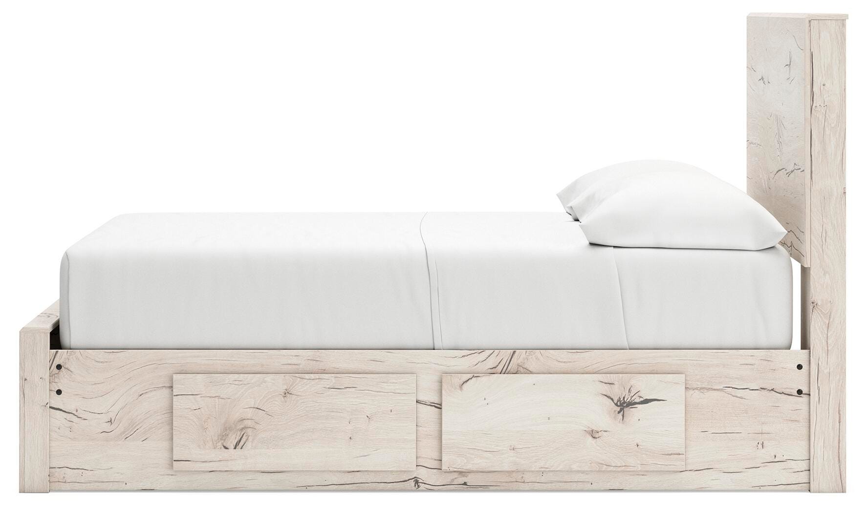 Lawroy Full Panel Storage Bed, Dresser, Mirror and Nightstand