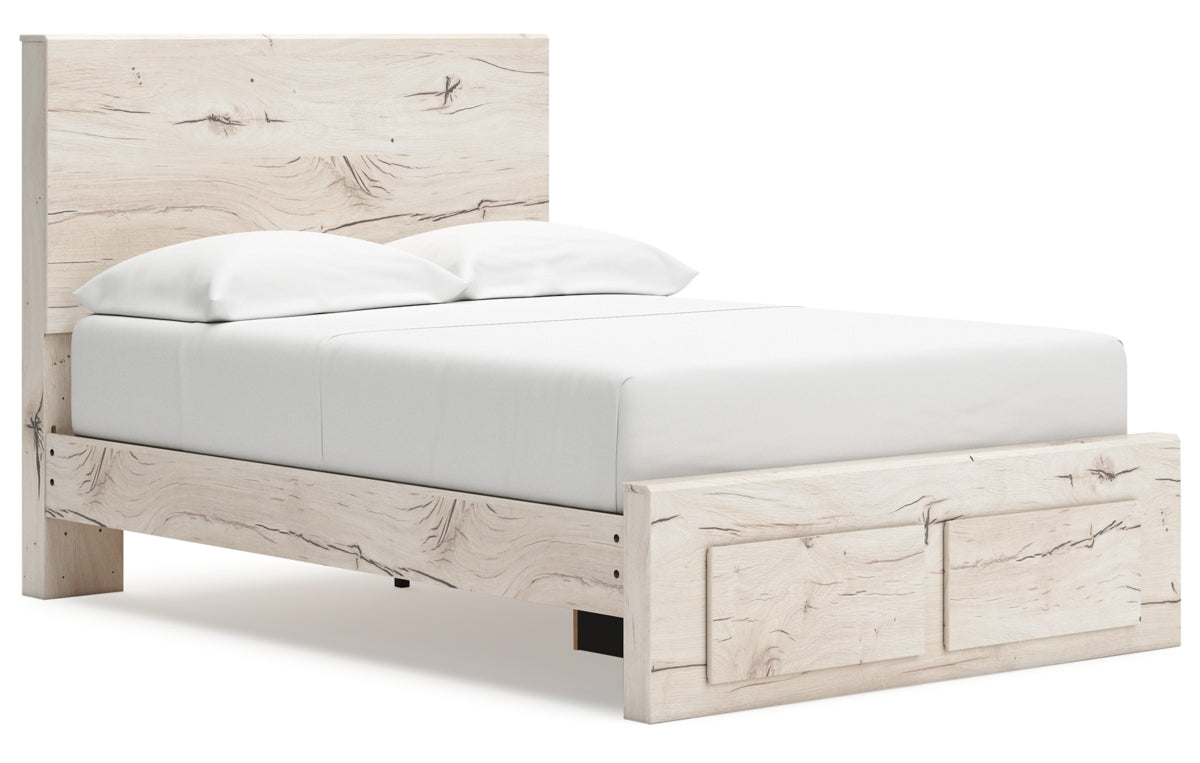 Lawroy Full Panel Storage Bed with Mirrored Dresser, Chest and Nightstand