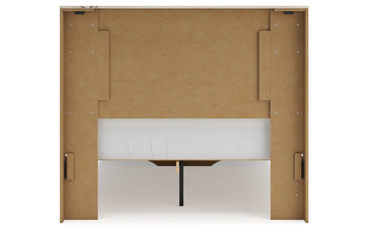 Lawroy Full Panel Storage Bed with Mirrored Dresser, Chest and Nightstand