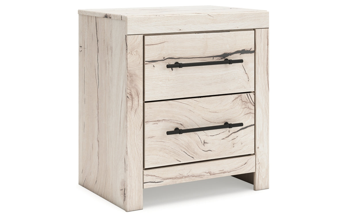 Lawroy Full Panel Bed with Mirrored Dresser, Chest and Nightstand