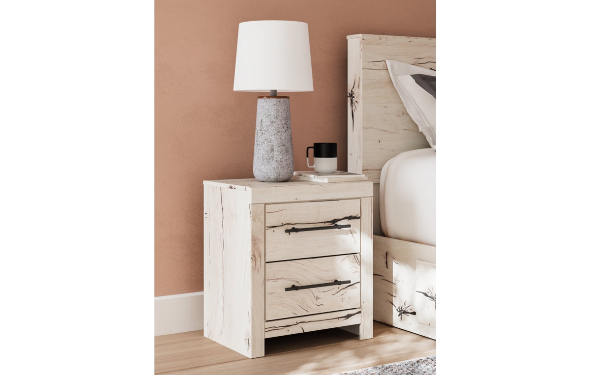 Lawroy Full Panel Bed with Mirrored Dresser, Chest and Nightstand