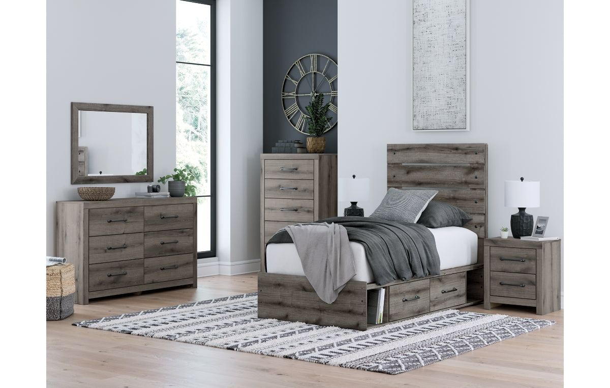 Graystorm Twin Panel Storage Bed