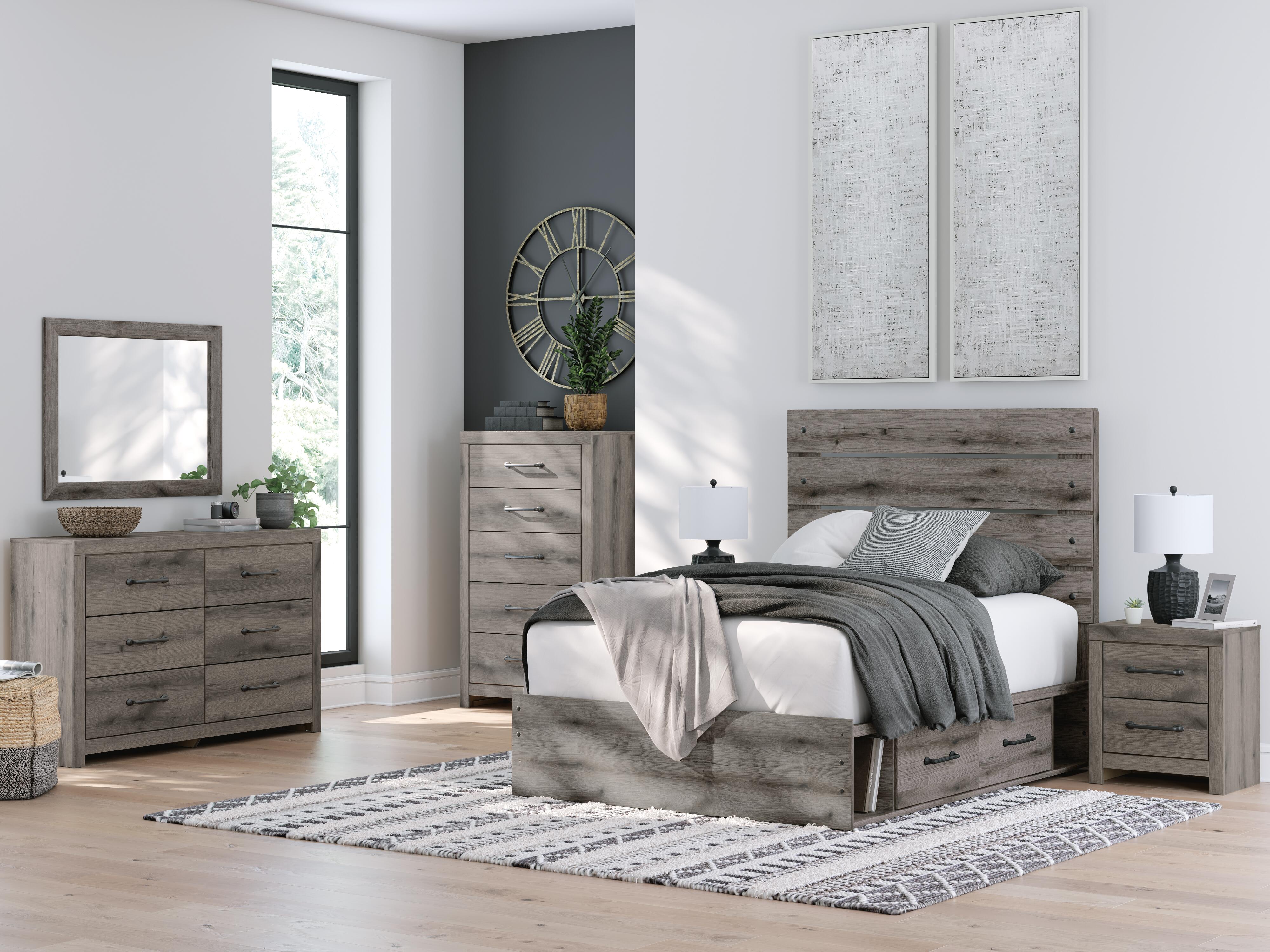 Graystorm Full Panel Storage Bed
