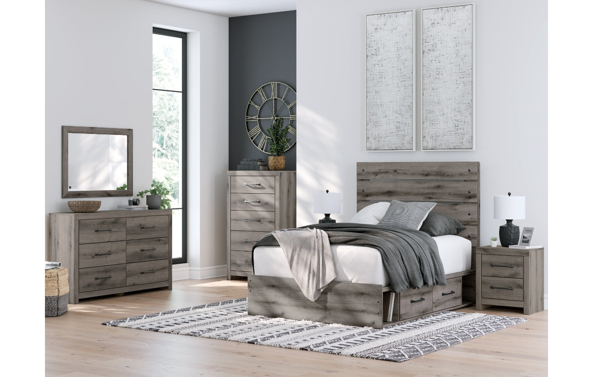 Graystorm Full Panel Storage Bed