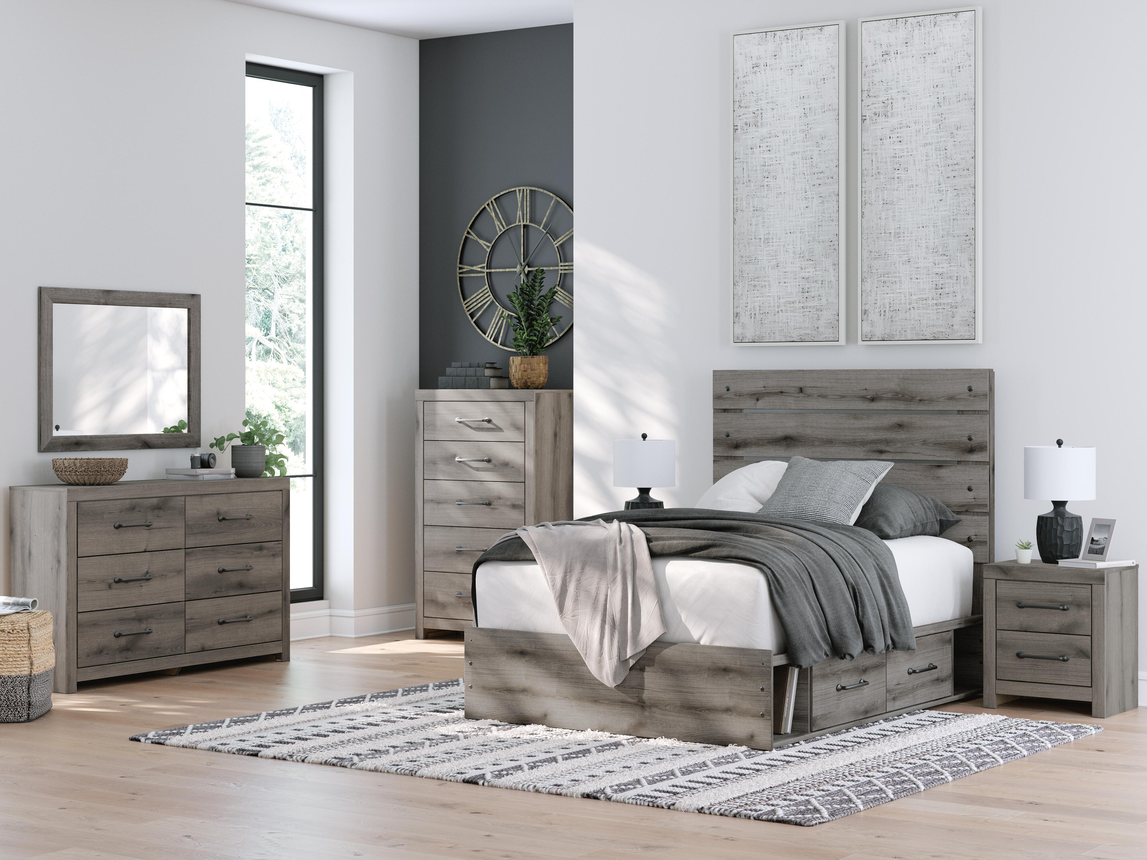 Graystorm Full Panel Bed with Storage