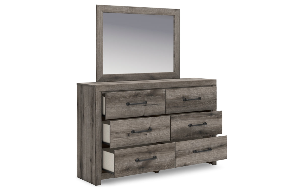 Graystorm Twin Panel Bed, Dresser and Mirror