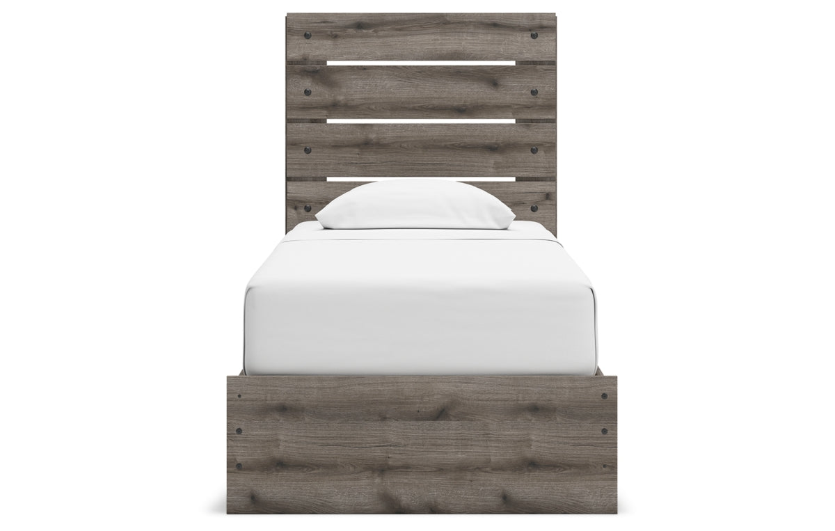 Graystorm Twin Panel Storage Bed, Dresser and Mirror