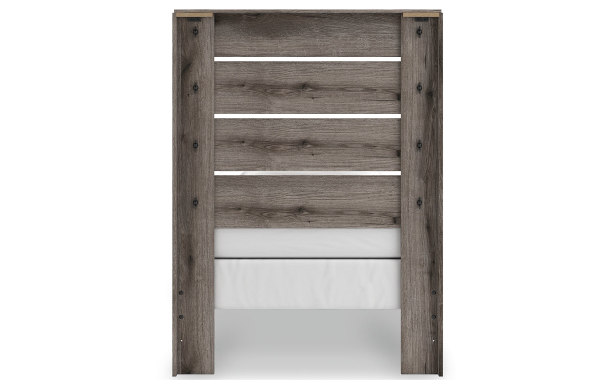 Graystorm Twin Panel Bed, Dresser and Mirror