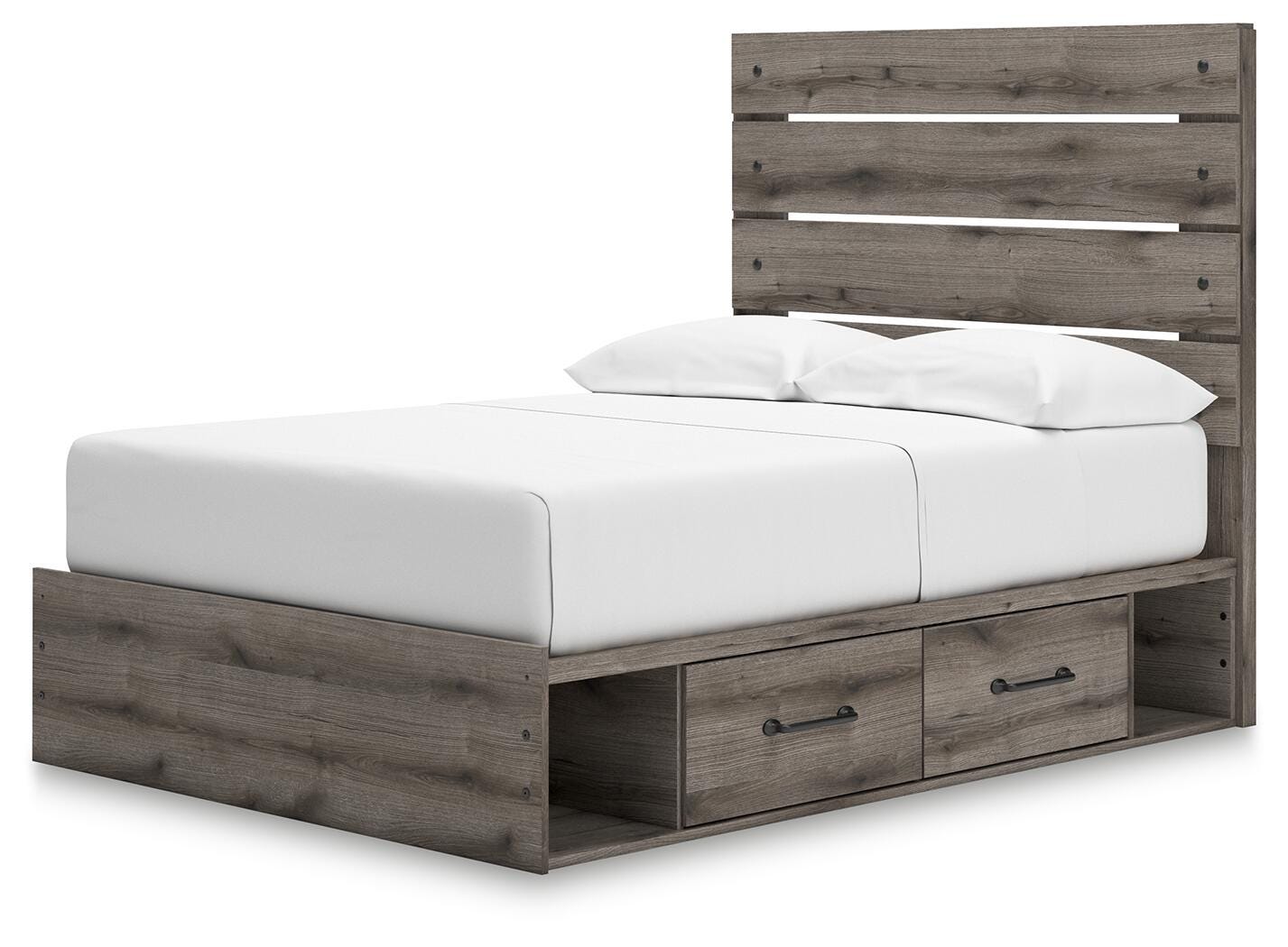 Graystorm Full Panel Bed with Storage, Dresser, Mirror and Chest
