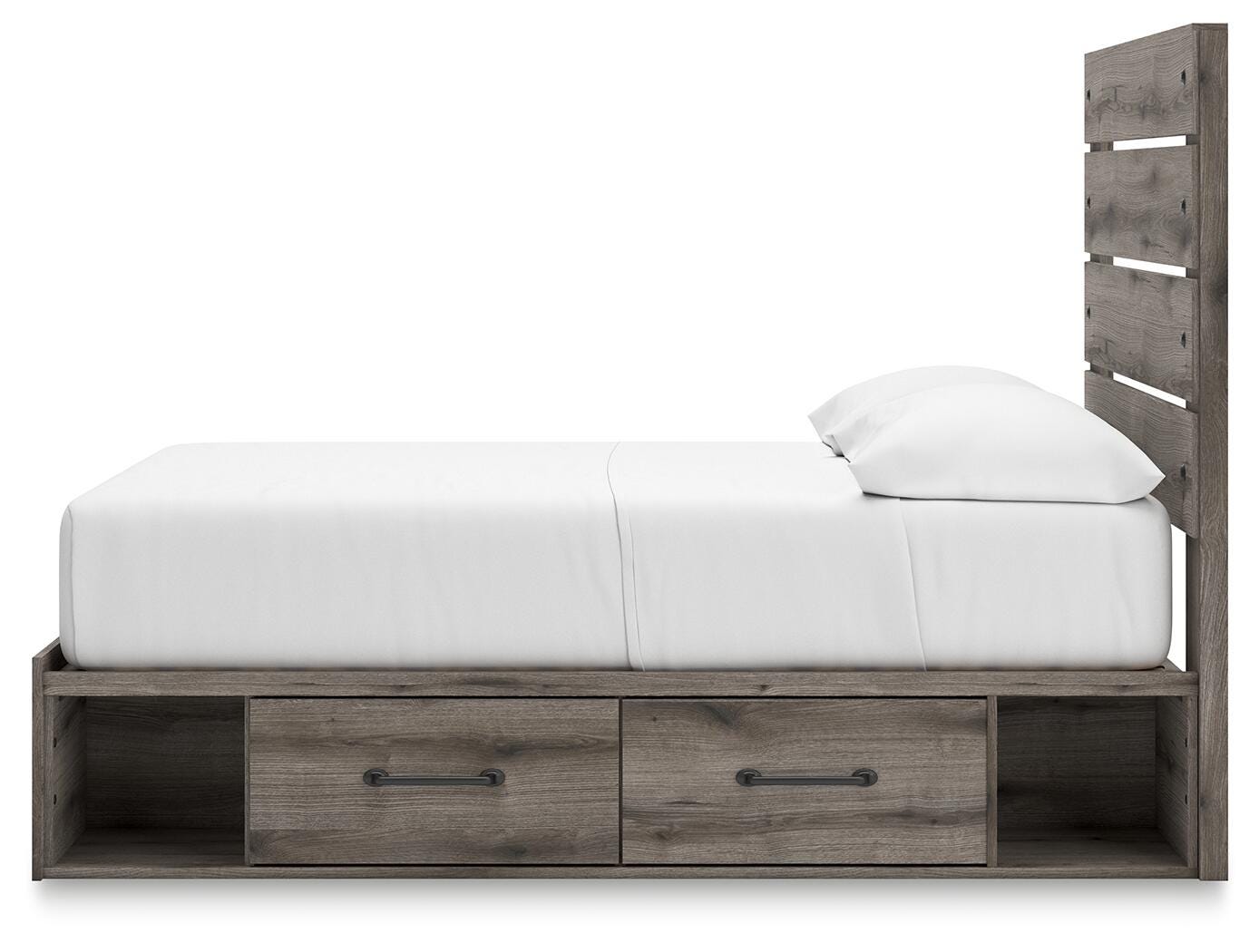 Graystorm Full Panel Bed with Storage, Dresser, Mirror and Chest