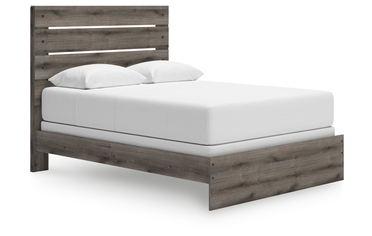 Graystorm Queen Panel Bed, Dresser, Mirror, Chest and Nightstand