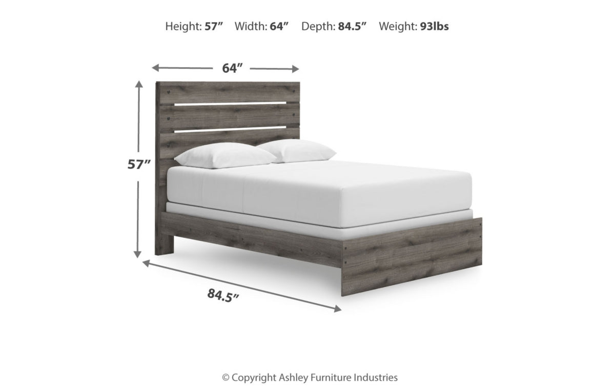 Graystorm Queen Panel Bed, Dresser, Mirror, Chest and Nightstand