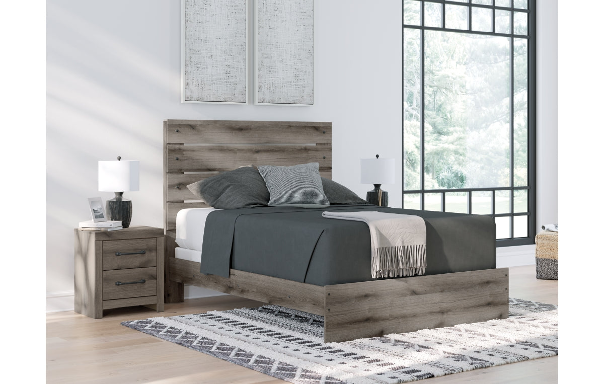 Graystorm Queen Panel Bed, Dresser, Mirror, Chest and Nightstand