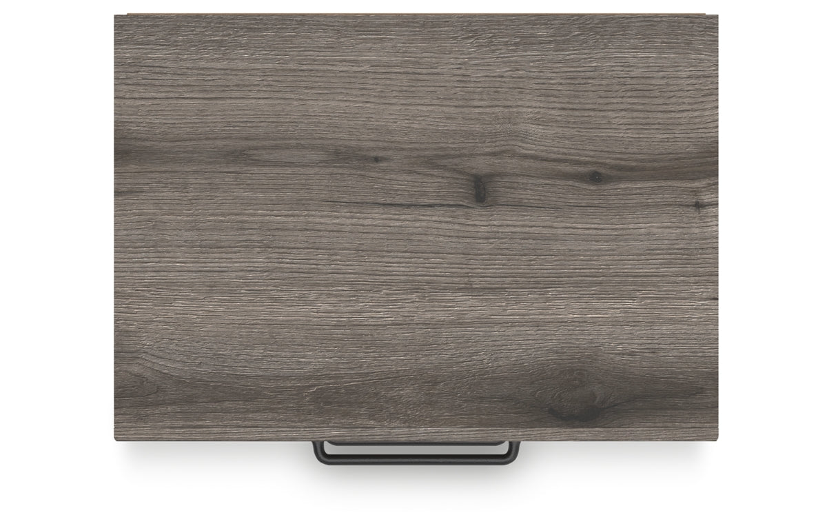 Graystorm Queen Panel Bed with Mirrored Dresser and Nightstand