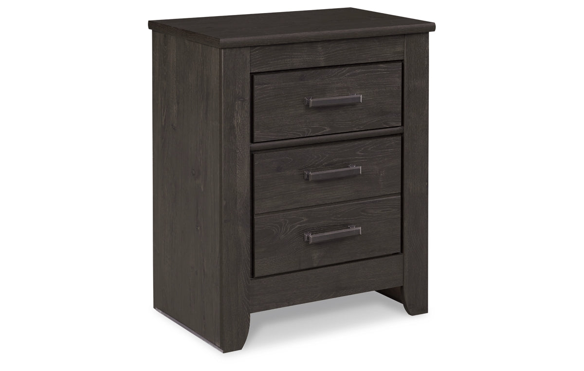 Brinxton Queen Panel Bed with Mirrored Dresser and Nightstand