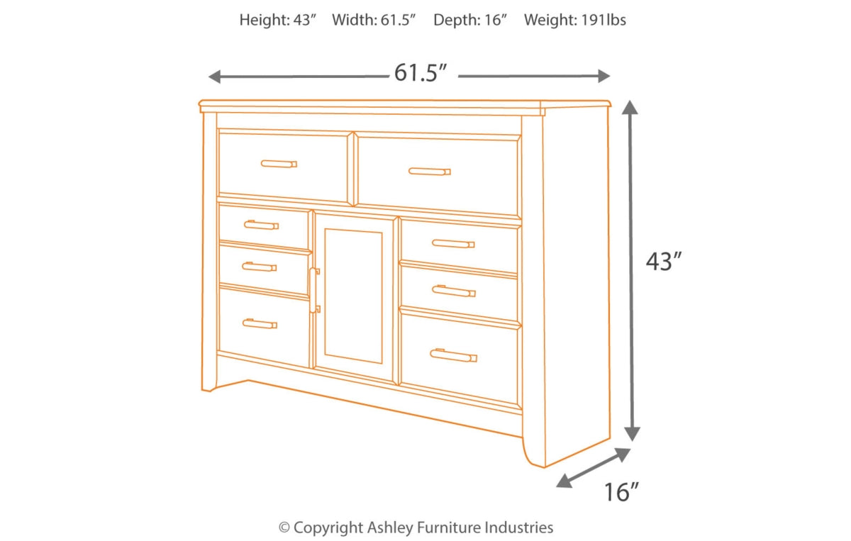 Juararo Queen Poster Bed with Mirrored Dresser, Chest and Nightstand