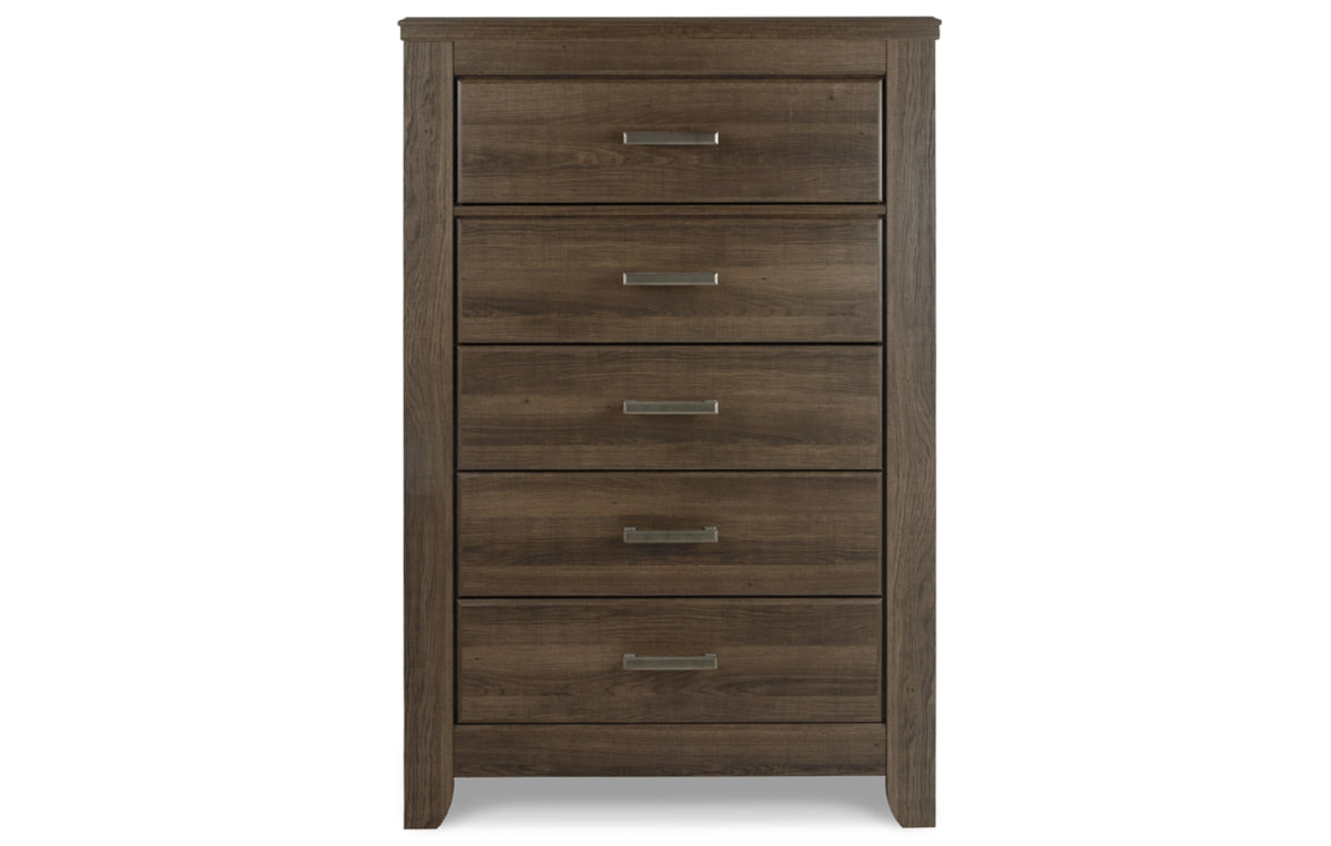 Juararo King/California King Panel Headboard with Mirrored Dresser and Chest