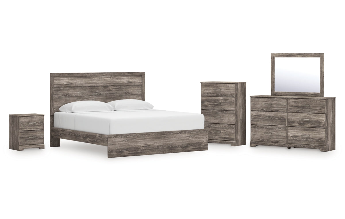 Ralinksi King Panel Bed, Dresser, Mirror, Chest and Nightstand