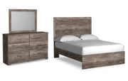 Ralinksi Full Panel Bed with Mirrored Dresser