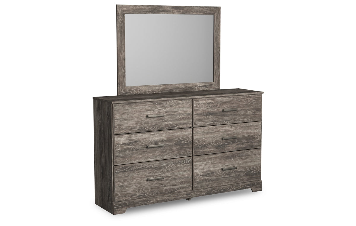 Ralinksi Twin Panel Bed with Mirrored Dresser