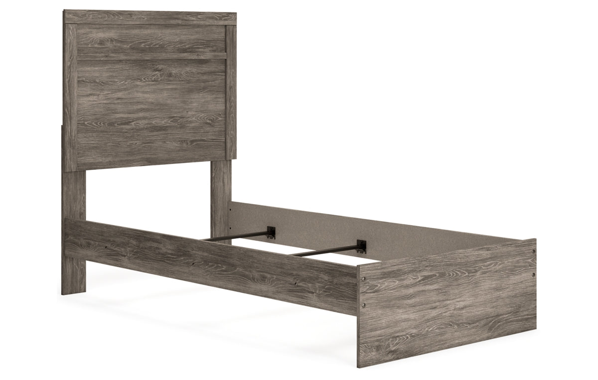 Ralinksi Twin Panel Bed with Mirrored Dresser