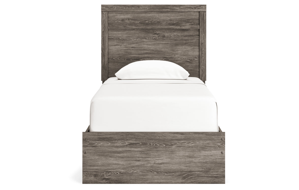 Ralinksi Twin Panel Bed with Mirrored Dresser