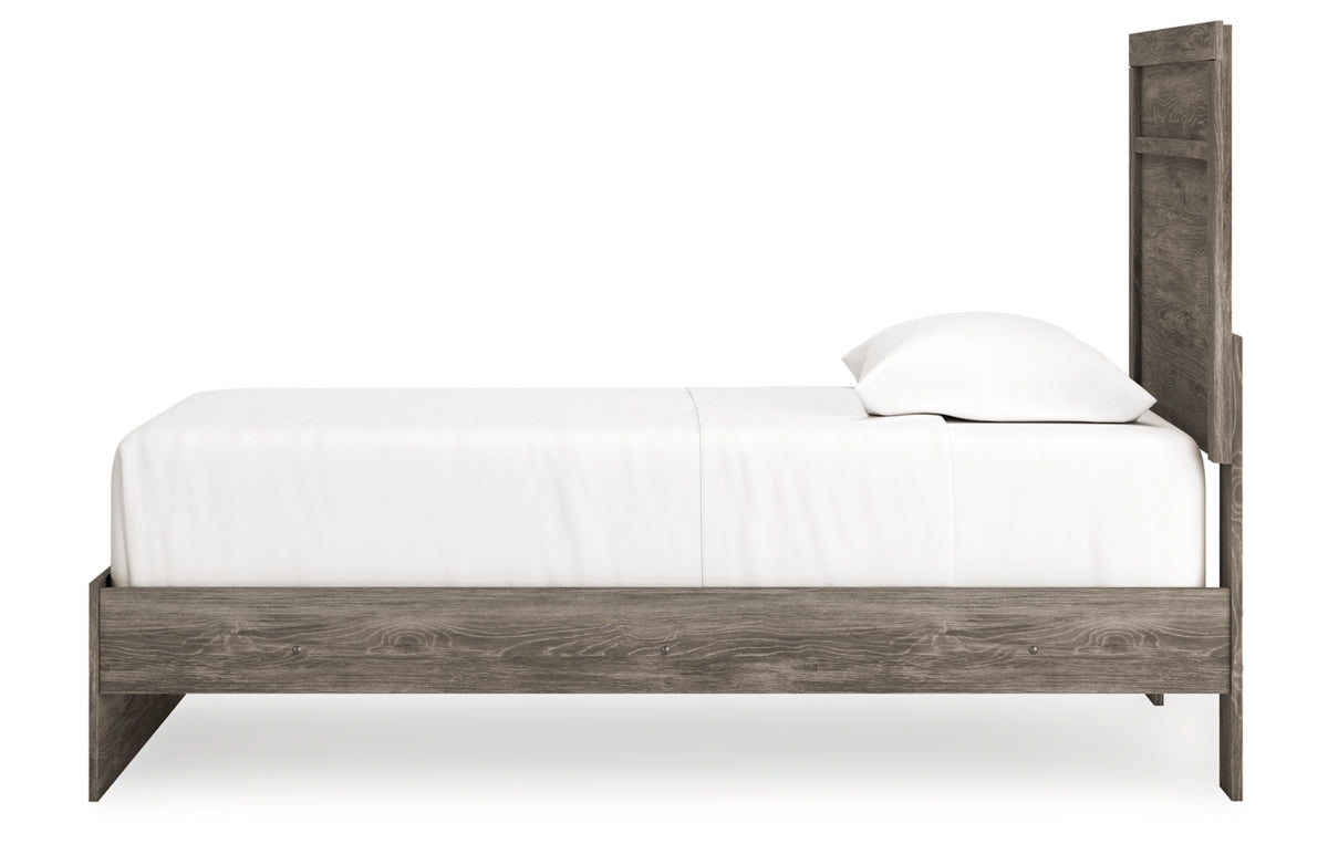 Ralinksi Twin Panel Bed with Mirrored Dresser and Chest