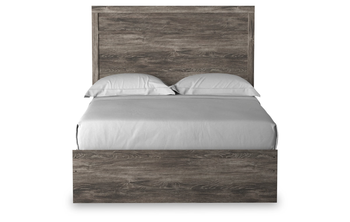 Ralinksi Full Panel Bed with Mirrored Dresser and Chest