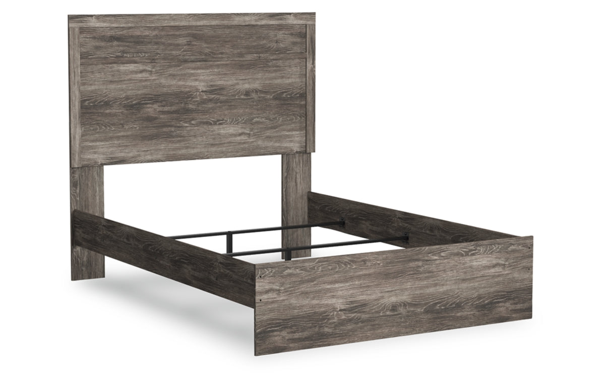 Ralinksi Full Panel Bed with Mirrored Dresser and Chest