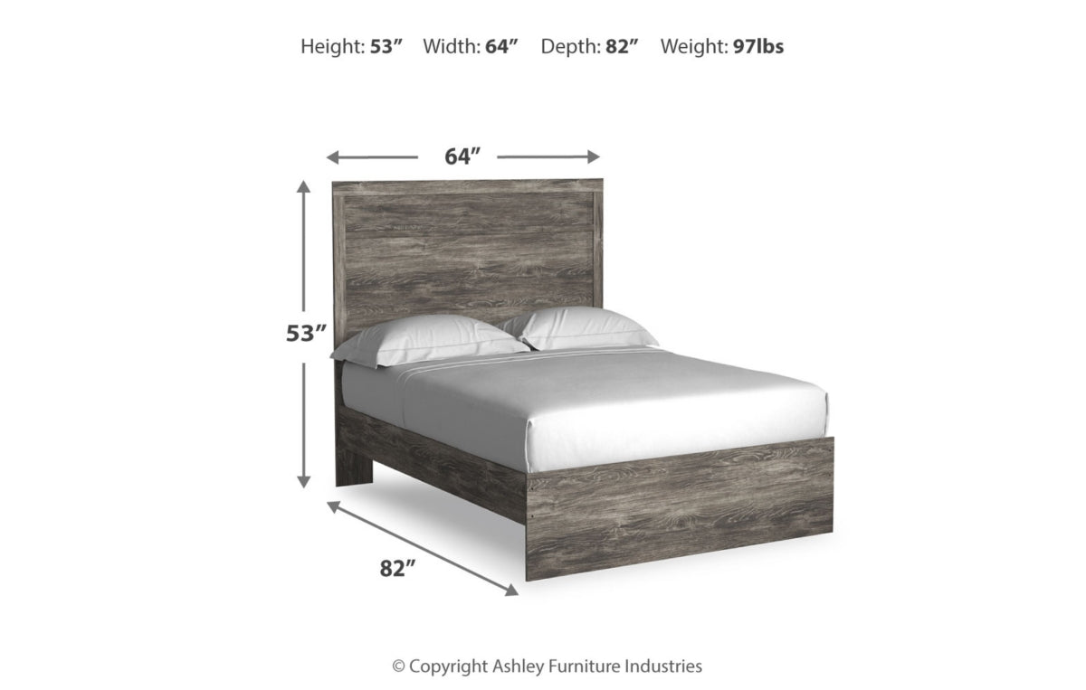 Ralinksi Queen Panel Bed with Mirrored Dresser