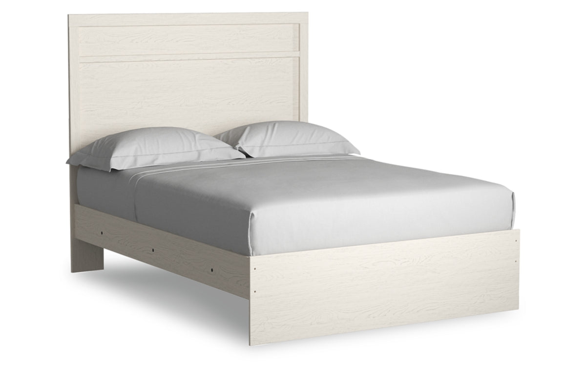 Stelsie Full Panel Bed with Mirrored Dresser