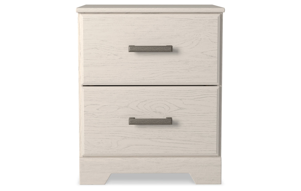 Stelsie Twin Panel Bed with Mirrored Dresser, Chest and Nightstand