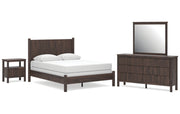 Pamytta Queen Panel Bed, Dresser, Mirror and Nightstand
