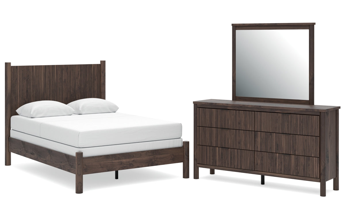 Pamytta Full Panel Bed, Dresser and Mirror