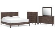 Pamytta King Panel Platform Bed, Dresser, Mirror and Chest