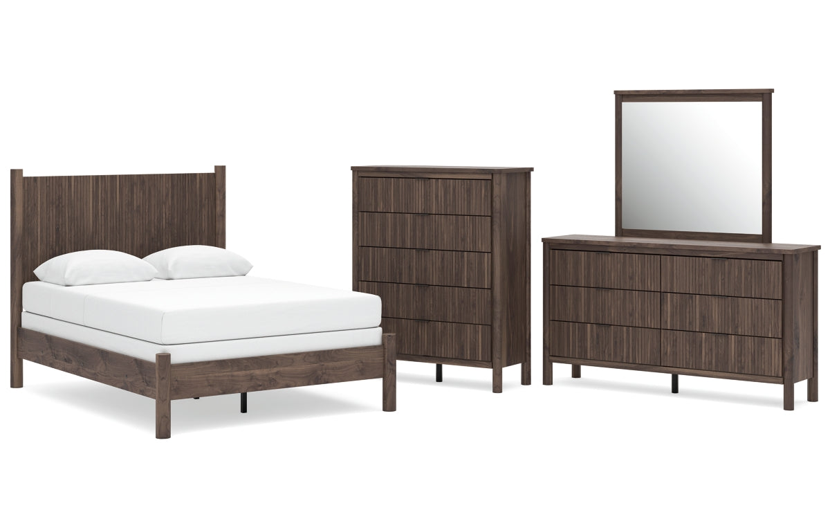 Pamytta Full Panel Bed, Dresser, Mirror and Chest